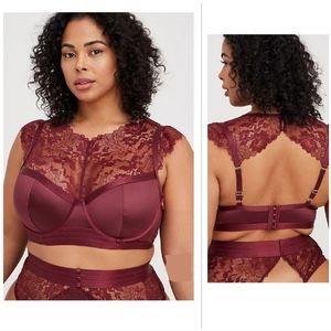 🖤Vintage Satin Lace Bralette